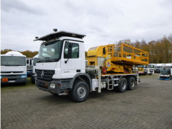 Truck mounted aerial platform Mercedes Actros 2636K 6x4 AMV manlift working platform rolling rig tunnel: picture 1