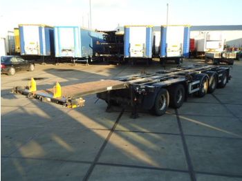 D-TEC CT-53 - 53.000 Kg - 5 axle combi trailer / 2x stuur as - Container transporter/ Swap body semi-trailer