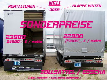 Kögel SN 24/ KÖGEL ZOLLSATTEL portal oder klappe - Curtainsider semi-trailer