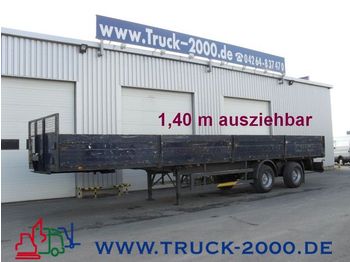 ACKERMANN PS 18/12,5  Nutzlast 15.69t. +1.40m Verlängerung - Dropside/ Flatbed semi-trailer