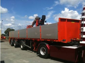 EKW 3ass stenentrailer met HIAB 130 F2 - Semi-trailer