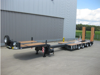 HRD 4-Achs-Semi-Auflieger mit Radmulden und Rampen - Low loader semi-trailer