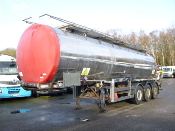 Clayton Chemical tank inox 30.4 m3 / 1 comp + pump - Tanker semi-trailer