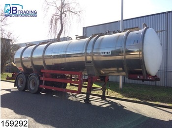 Clayton Chemie RVS, 28000 Liter water, 2 Compartments , Steel suspension - Tanker semi-trailer