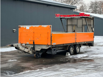 Trebbiner KH 35.52 Pritsche mit Verkehrsleitschildtafel  - Dropside/ Flatbed trailer