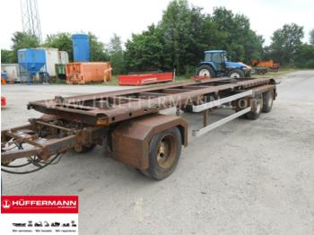 Container transporter/ Swap body trailer HKM MEILLER / 3-achs Muldenanhänger / MA24: picture 1