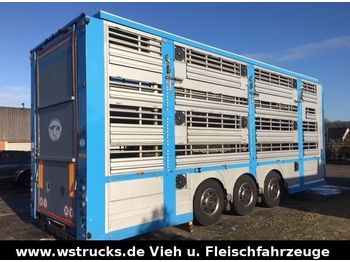 Pezzaioli Tridem 3 Stock , Hubdach , Fahrbare Böden ,  - Livestock trailer