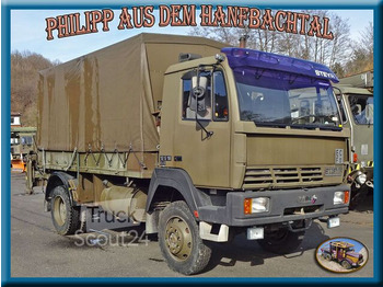  Steyr - Steyr 12S18 Allrad mit Ladekran am Heck - Curtain side truck