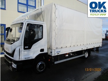 Curtain side truck IVECO Eurocargo ML75E21/PEVI_C Klima AHK Luftfeder ZV: picture 1