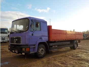 Dropside/ Flatbed truck MAN 19.372 (BIG AXLE / 6 CYLINDER / MANUAL PUMP): picture 1