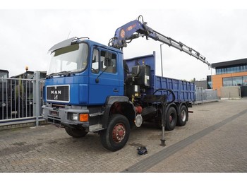 Truck MAN 33.372 6X6 OPEN BOX TRUCK WITH PM 25 CRANE: picture 1