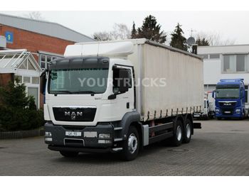 Curtain side truck MAN TGS 28.360 BL EURO 5 Plane 7,5m/Mitnahmestapler: picture 1