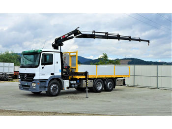 Dropside/ Flatbed truck, Crane truck Mercedes-Benz Actros 2541 Pritsche 6,20m+ Kran/FUNK*6x2*: picture 1