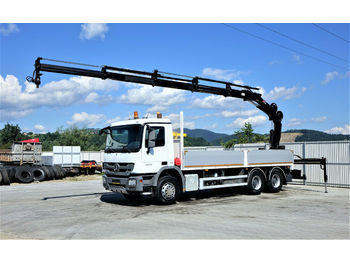 Dropside/ Flatbed truck, Crane truck Mercedes-Benz Actros 2636 Pritsche 6,80 m+KRAN/FUNK* 6x4!: picture 1
