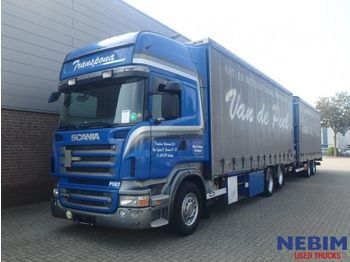 Curtain side truck Scania R500 V8 Euro 5 Retarder + Trailer: picture 1